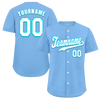 Custom Aqua Classic Style White Authentic Baseball Jersey