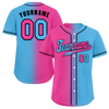 Custom Red Aqua Gradient Fashion Red Authentic Baseball Jersey