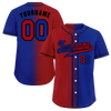 Custom Red Blue Gradient Fashion Blue Authentic Baseball Jersey