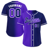 Custom Purple Blue Gradient Fashion Blue Authentic Baseball Jersey