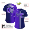 Custom Purple Blue Gradient Fashion Blue Authentic Baseball Jersey