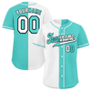 Custom White Aqua Gradient Fashion Aqua Authentic Baseball Jersey