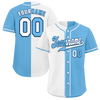 Custom White Blue Gradient Fashion Blue Authentic Baseball Jersey