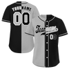 Custom Grey Black Gradient Fashion Black Authentic Baseball Jersey