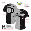 Custom Grey Black Gradient Fashion Black Authentic Baseball Jersey