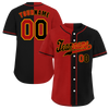 Custom Red Black Gradient Fashion Black Authentic Baseball Jersey