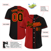 Custom Red Black Gradient Fashion Black Authentic Baseball Jersey