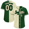 Custom White Green Gradient Fashion Green Authentic Baseball Jersey