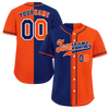 Custom Blue Orange Gradient Fashion Orange Authentic Baseball Jersey