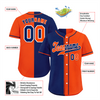 Custom Blue Orange Gradient Fashion Orange Authentic Baseball Jersey