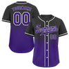 Custom Black Purple Fade Fashion Purple Authentic Baseball Jersey