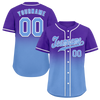 Custom Purple Aqua Fade Fashion Aqua Authentic Baseball Jersey