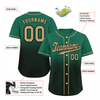 Custom Green Black Fade Fashion Grey Authentic Baseball Jersey