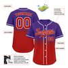 Custom Purple Red Fade Fashion Red Authentic Baseball Jersey