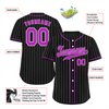 Custom Black Stripe Fashion Purple Authentic Baseball Jersey