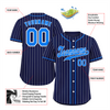 Custom Blue Stripe Fashion Aqua Authentic Baseball Jersey