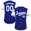 Custom Blue White Raglan Sleeves White Authentic Baseball Jersey