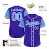 Custom Blue Aqua Raglan Sleeves Aqua Authentic Baseball Jersey