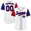 Custom White Two Tone Blue Authentic Baseball Jersey