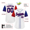 Custom White Two Tone Blue Authentic Baseball Jersey