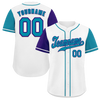 Custom White Two Tone Aqua Authentic Baseball Jersey