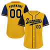 Custom Yellow Two Tone Black Authentic Baseball Jersey