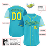 Custom Aqua Two Tone Blue Authentic Baseball Jersey