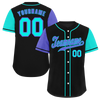 Custom Black Two Tone Purple Authentic Baseball Jersey