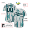 Custom Grey Graffiti Pattern Black Authentic Baseball Jersey