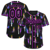 Custom Colorful Graffiti Pattern Black Authentic Baseball Jersey