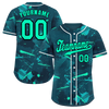 Custom Green Graffiti Pattern Green Authentic Baseball Jersey