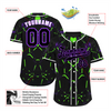 Custom Black Graffiti Pattern Black Authentic Baseball Jersey