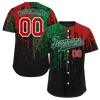 Custom Colorful Graffiti Pattern Green Authentic Baseball Jersey