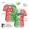 Custom Green Pink Graffiti Pattern Green Authentic Baseball Jersey