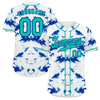 Custom White Blue Tie Dye Aqua Authentic Baseball Jersey BSBJ0a-bc0fbee