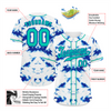 Custom White Blue Tie Dye Aqua Authentic Baseball Jersey BSBJ0a-bc0fbee