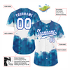 Custom Blue White Tie Dye White Authentic Baseball Jersey BSBJ0a-bc0fbe7