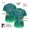 Custom Green Tie Dye Green Authentic Baseball Jersey BSBJ0a-bc0fbe9