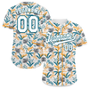 Custom Orange Aqua Hawaii White Authentic Baseball Jersey BSBJ0a-bc0fb7a