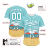 Custom Aqua Orange Hawaii White Authentic Baseball Jersey BSBJ0a-bc0fb7e