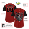 Custom Red Black Skull Fashion Black Authentic Baseball Jersey BSBJ0a-bc0fb9e