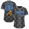 Custom Grey Skull Fashion Blue Authentic Baseball Jersey BSBJ0a-bc0fb9f