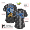 Custom Grey Skull Fashion Blue Authentic Baseball Jersey BSBJ0a-bc0fb9f