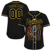 Custom Black Yellow Skull Fashion Black Authentic Baseball Jersey BSBJ0a-bc0fb98