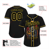 Custom Black Yellow Skull Fashion Black Authentic Baseball Jersey BSBJ0a-bc0fb98