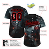 Custom Black Skull Fashion Black Authentic Baseball Jersey BSBJ0a-bc0fc00