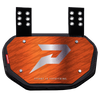 Phenom Elite Football Back Plate - Orange with Chrome P Logo