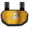 Phenom Elite Football Back Plate - Yellow with Chrome P Logo