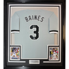 Framed Autographed/Signed Harold Baines 35x39 Chicago Grey Baseball Jersey Beckett BAS COA