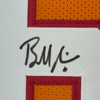 Framed Autographed/Signed Baker Mayfield 35x39 Tampa Bay Orange Creamsicle Retro Throwback Football Jersey Beckett BAS COA